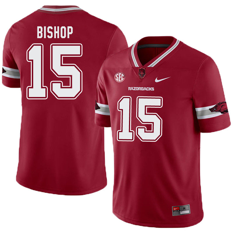 Men #15 LaDarrius Bishop Arkansas Razorbacks College Football Alternate Jerseys-Cardinal